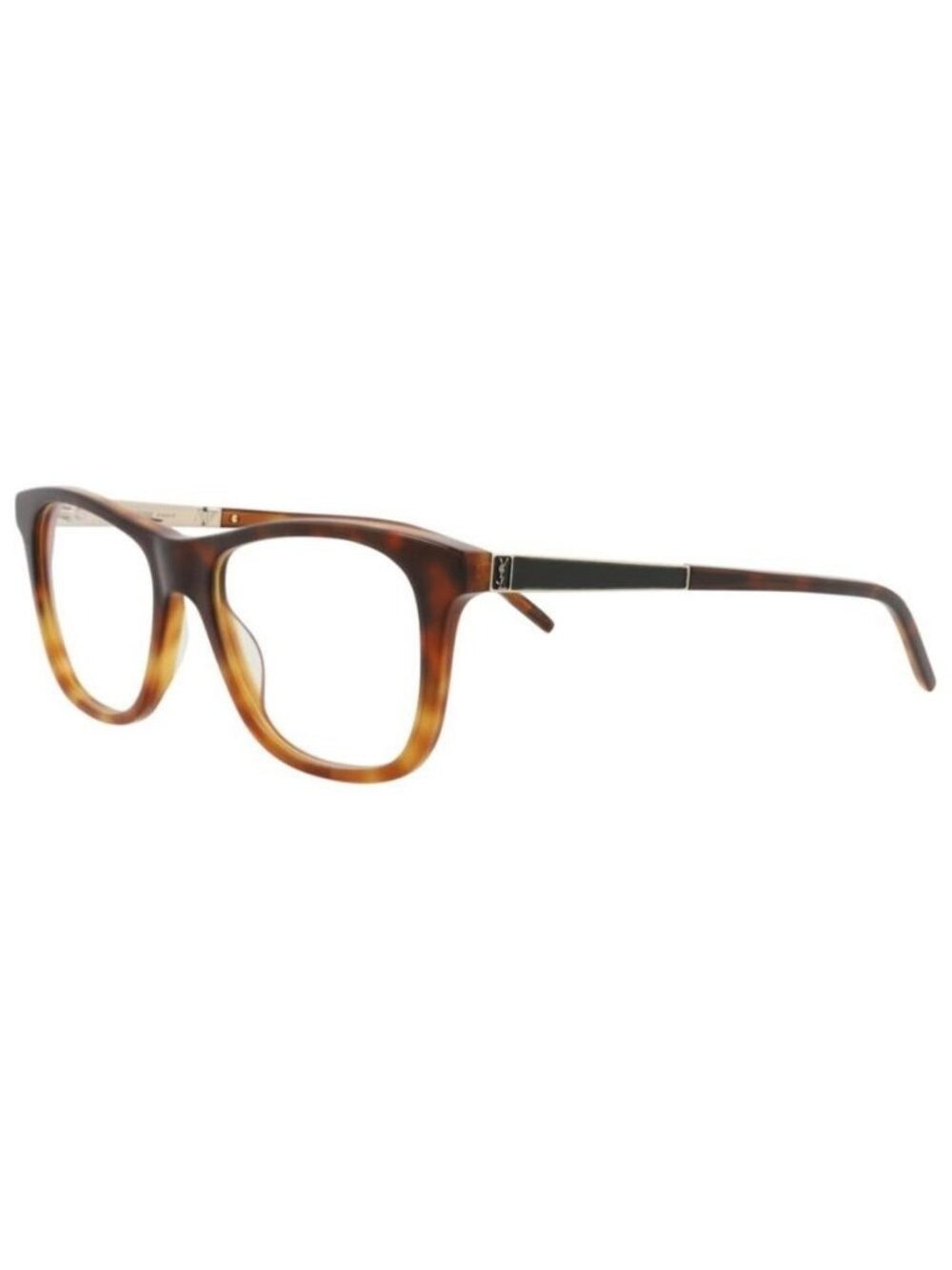 New Saint Laurent Unisex Square/Rectangle Havana Gold Transparent Fashion Design